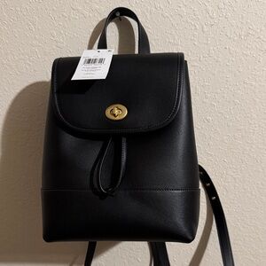 Coach Glovetanned Leather Turnlock Backpack